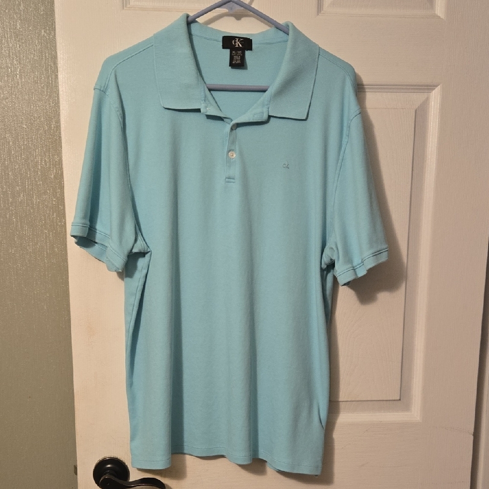 Calvin Klein Men's Seafoam Polo Shirt